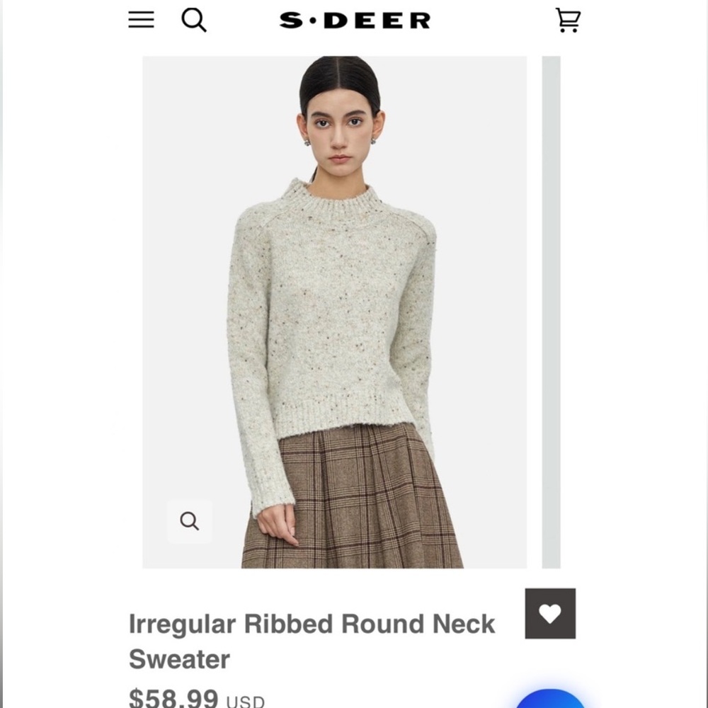 Sdeer crew neck sweater
